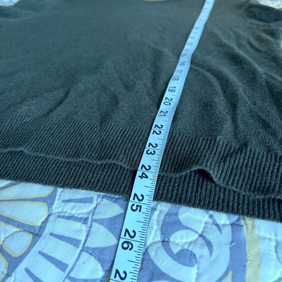 Antonio Melani 100% Cashmere Basic Crew Neck Sweater Olive Green Top, L - Picture 6 of 11